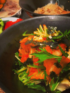キムチ・豆腐・水菜のもりもりサラダ!-レシピのメイン写真