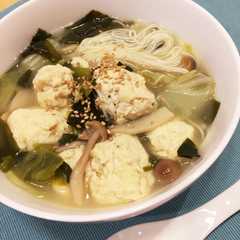ふわふわつくねのとろみ素麺スープ-レシピのメイン写真
