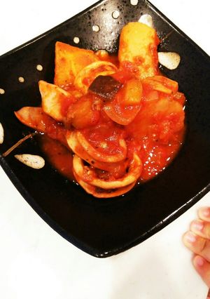 イカと野菜のピリ辛トマト煮-レシピのメイン写真