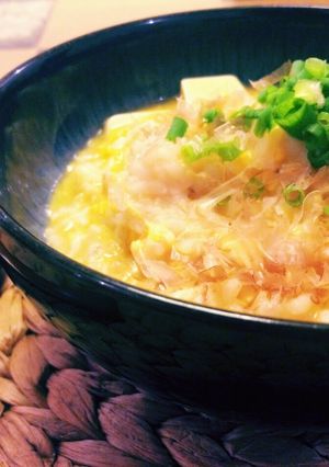 体に染み入る☆玉子豆腐味噌粥-レシピのメイン写真