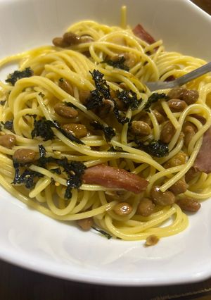 納豆パスタ-レシピのメイン写真