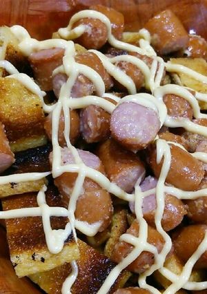 サクサク油揚げとウインナーのマヨポン酢♪-レシピのメイン写真