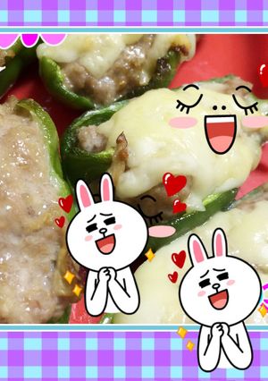 肉汁ブシャー！ピーマンの肉詰め☆-レシピのメイン写真