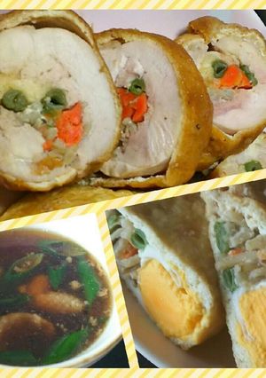 [変身]おもてなし★鶏の野菜巻き&卵巾着-レシピのメイン写真