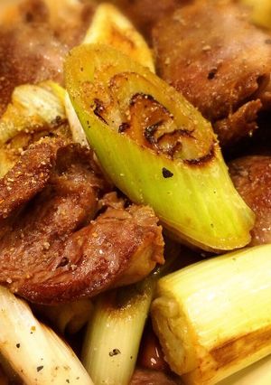 つまみに最高☆鶏ハツと長ねぎの簡単炒め！-レシピのメイン写真