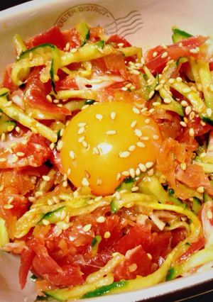 生ハムユッケ-レシピのメイン写真