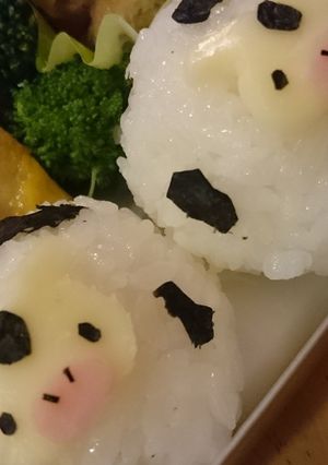 ＊キャラ弁＊簡単♪子牛ｻﾝおにぎり-レシピのメイン写真