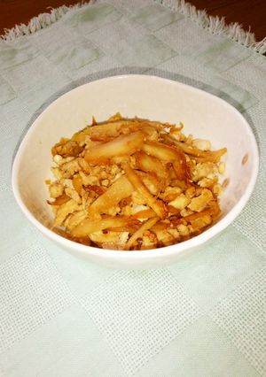 時短♪牛蒡と鶏ミンチの甘辛炒め☆-レシピのメイン写真