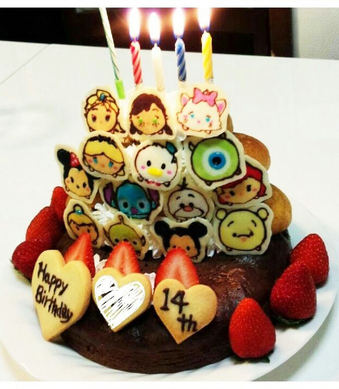 ツムツム積んで♪誕生日ケーキ♪ by Sugar☆eyes 【クックパッド