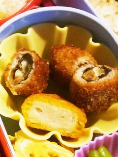 お弁当☆梅シソチーズ巻きフライ-レシピのメイン写真
