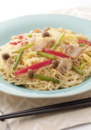 豚肉とニンニクの芽のスタミナそうめん-レシピのメイン写真