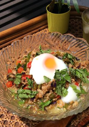 ガパオ風冷やしぶっかけ塩ラーメン-レシピのメイン写真