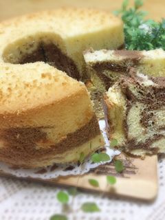 ココアマーブルシフォン-レシピのメイン写真
