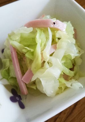 お弁当にあと一品！キャベツとハムのナムル-レシピのメイン写真