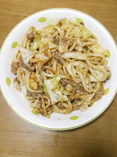 辛口焼き肉タレで作る簡単焼きうどん-レシピのメイン写真