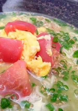 *トマ玉のっけ塩らーめん*-レシピのメイン写真