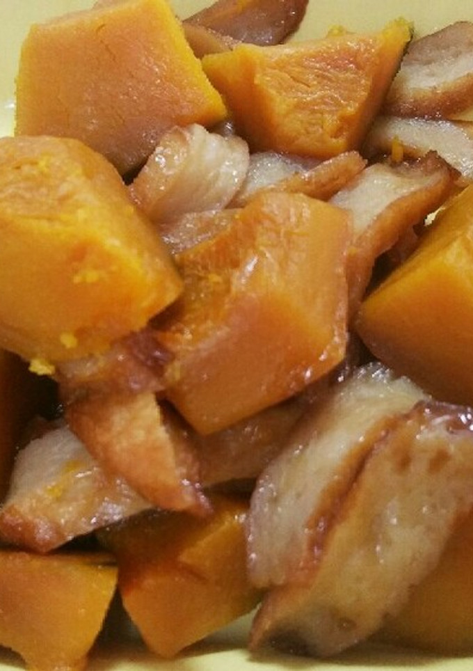かぼちゃとさつまあげの煮物-レシピのメイン写真