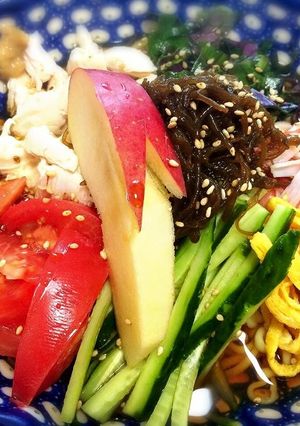 もずくのっけ盛り 具沢山冷やし中華♪-レシピのメイン写真