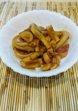 破竹とベーコンのきんぴら☆あく抜き1時間-レシピのメイン写真