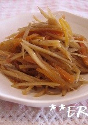きんぴらごぼう～梅風味～♪♪-レシピのメイン写真
