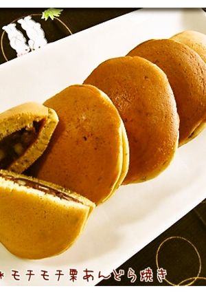 ＊桜香る＊モチモチ栗あんどら焼き-レシピのメイン写真