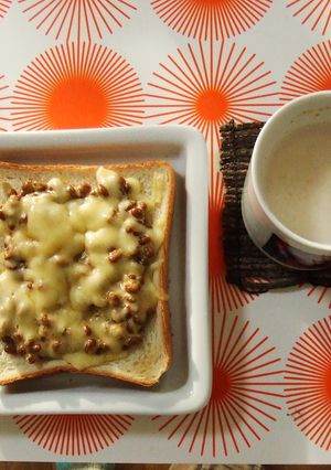 味噌マヨ納豆トースト-レシピのメイン写真