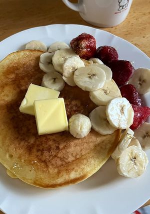 フルーツかわいい！バターパンケーキ-レシピのメイン写真