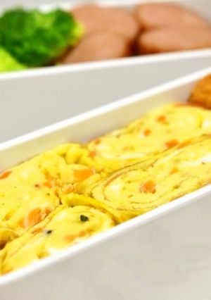 お弁当に！人参ナムル入りの卵焼き-レシピのメイン写真