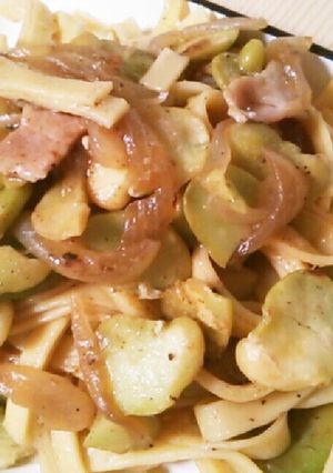 そら豆とベーコンのレモン風味パスタ-レシピのメイン写真