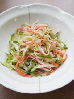 きゅうりとカニ風味かまぼこのピリ辛和え-レシピのメイン写真