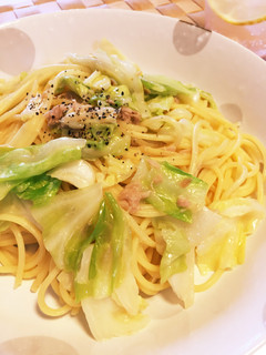 ツナとキャベツの塩味パスタ-レシピのメイン写真