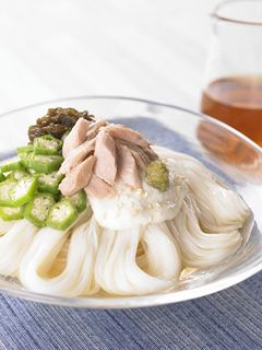 素材そのままシーチキンでぶっかけそうめん-レシピのメイン写真