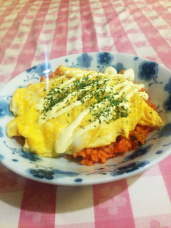 チキンライスに、たまご焼きをのせて。-レシピのメイン写真