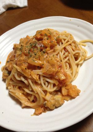 シーフードのトマトクリームパスタ-レシピのメイン写真