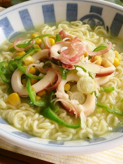 イカとピーマンの塩らーめん-レシピのメイン写真