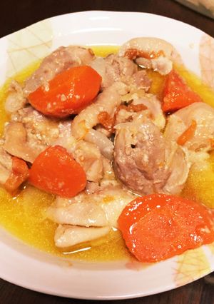 鳥肉と人参や大根の煮物-レシピのメイン写真