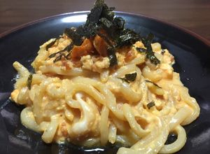 ダイエット★うにくらげのクリーム蒟蒻饂飩-レシピのメイン写真
