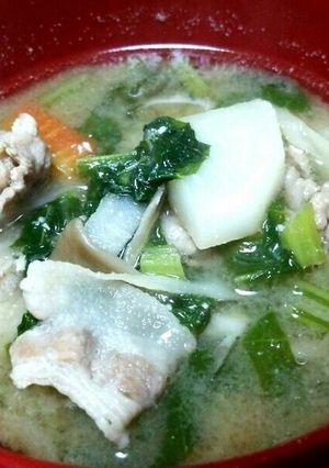 蕪のピリ辛豚汁-レシピのメイン写真