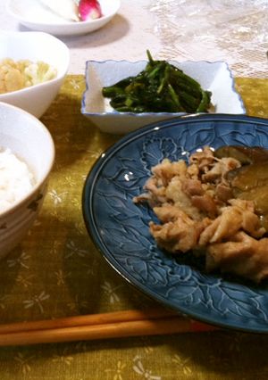 豚バラと茄子の生姜焼きの献立-レシピのメイン写真