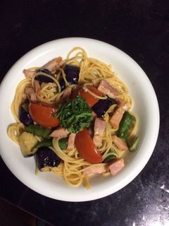 夏野菜のピリッと和風パスタ-レシピのメイン写真