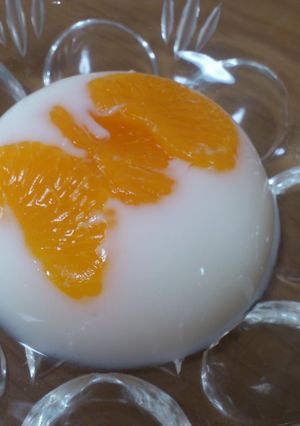 素朴な味わい☆牛乳寒天(みかん入り)-レシピのメイン写真