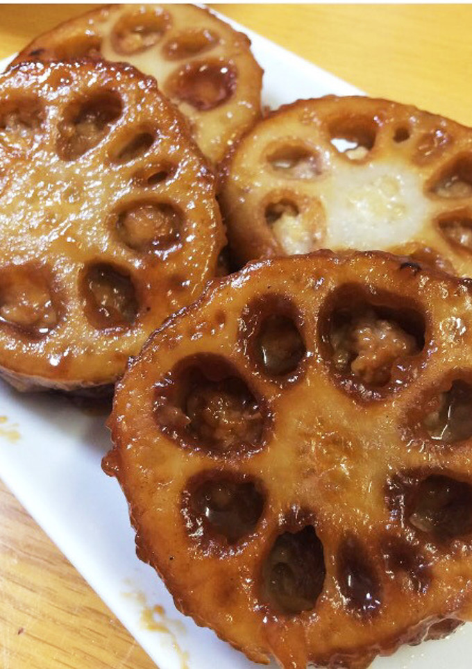 蓮根の豚コマはさみ焼き-レシピのメイン写真