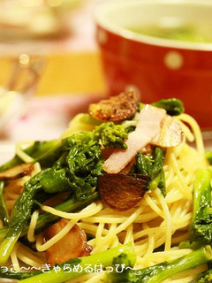 クレイジーソルトで菜の花ガーリックパスタ-レシピのメイン写真