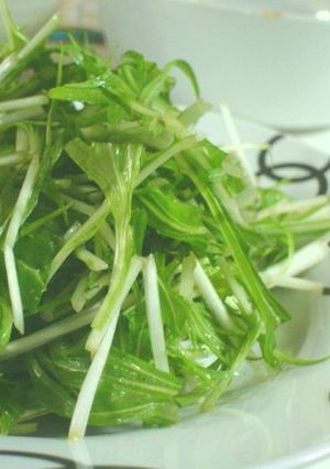 水菜のサラダ♪特製ゆず胡椒ドレッシング-レシピのメイン写真