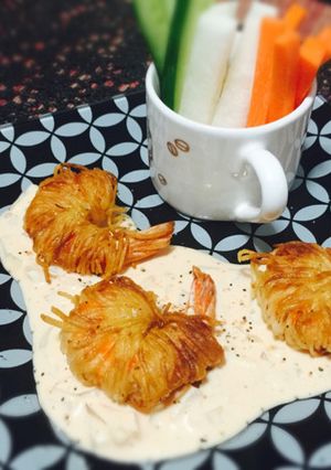 素麺衣のエビマヨwith野菜ディップ♪-レシピのメイン写真
