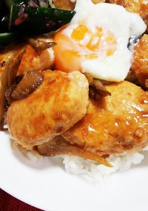 鶏むねひき肉で*ガッツリつみれ丼-レシピのメイン写真