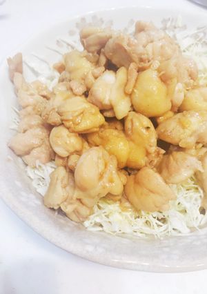 ジューシーキャベツが主役な鶏もも甘辛炒め-レシピのメイン写真