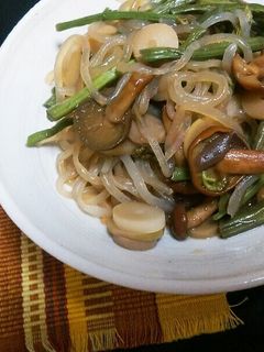 簡単炒めるだけ!白滝と山菜の中華炒め-レシピのメイン写真