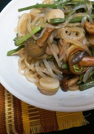 簡単炒めるだけ!白滝と山菜の中華炒め-レシピのメイン写真