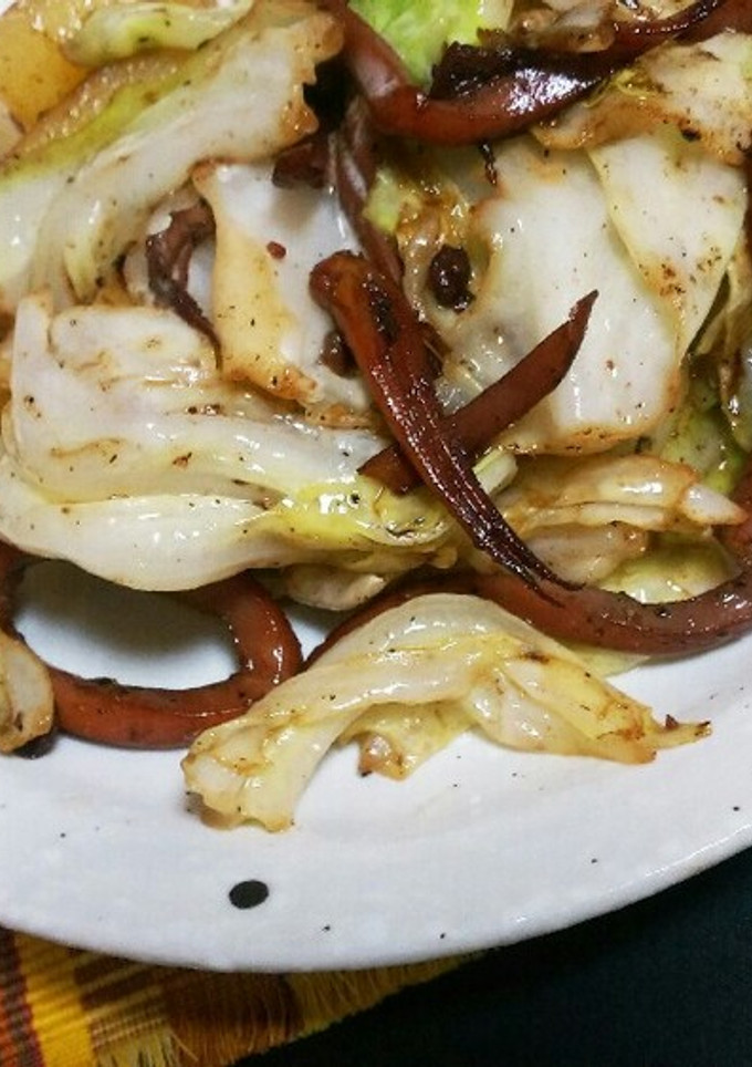 簡単絶品♪イカと野菜のバター醤油炒め-レシピのメイン写真